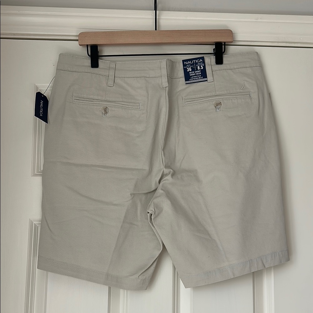NWT Nautica Men's Beige Shorts - Picture 3 of 4